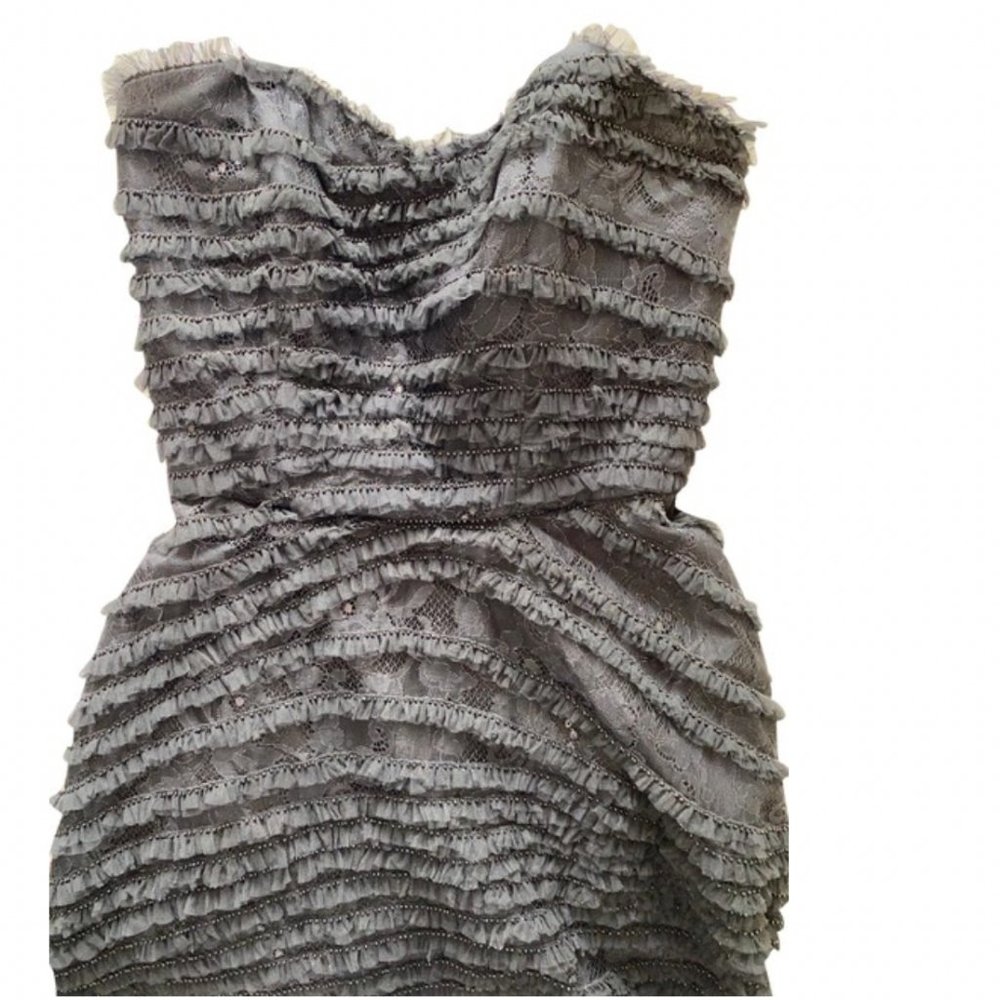 Bill Blass Beaded Black Evening Gown